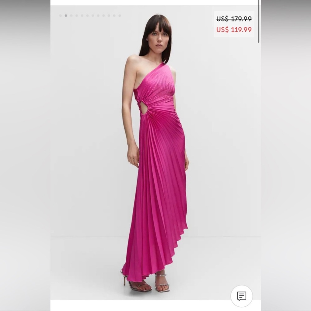 Mango Asymmetrical Pink Dress